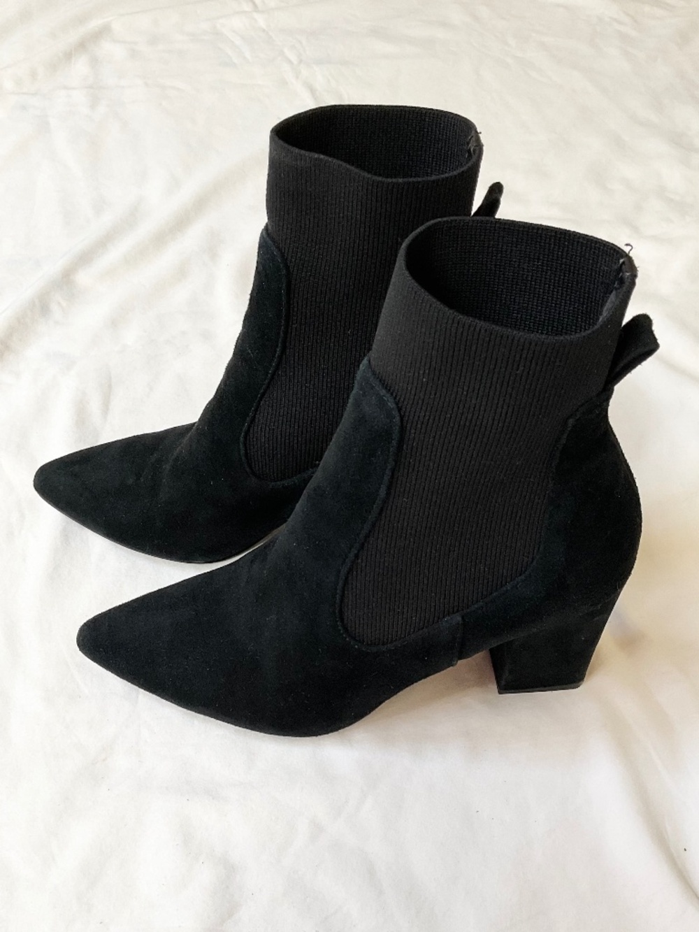 Steve Madden Black Suede Leather Boots